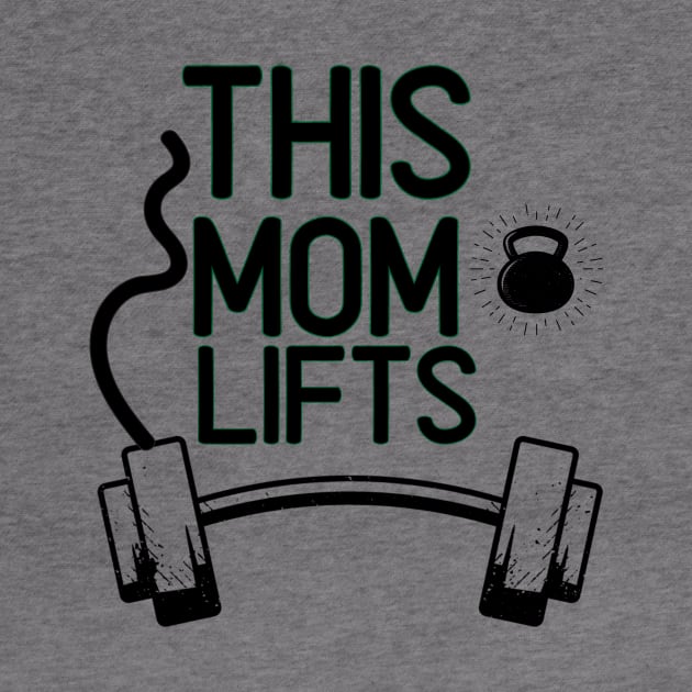 This Mom Lifts Funny Woman Weight Lifting Workout by Grun illustration 